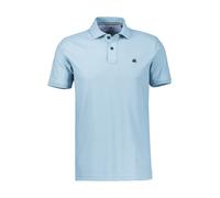 Poloshirt LERROS "Poloshirt, COOL & DRY und Logo-Stitch", Herren, Gr. XXL, ice blau, 60% Baumwolle, 40% Polyester, ohne Ausschnitt, Shirts, Trocknet schnell, angenehm kühl, pflegeleicht, kurzarm, einf