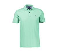 Poloshirt LERROS "Poloshirt, COOL & DRY und Logo-Stitch", Herren, Gr. XXL, mint water, 60% Baumwolle, 40% Polyester, ohne Ausschnitt, Shirts, Trocknet schnell, angenehm kühl, pflegeleicht, kurzarm, ei