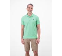 Poloshirt LERROS, Herren, Gr. 3XL, mint water, Single Jersey, Obermaterial: 60% Baumwolle, 40% Polyester, unifarben, normal hüftbedeckend, Rundhals, Shirts, mit Logo-Stickerei, kurzarm (38783336-XXXL)