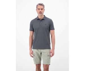 Poloshirt LERROS "Poloshirt Herren COOL & DRY atmungsaktiv Piqué", Herren, Gr. M, grau (lava grau), 60% Baumwolle, 40% Polyester, ohne Ausschnitt, Shirts, Trocknet schnell, angenehm kühl, pflegeleicht