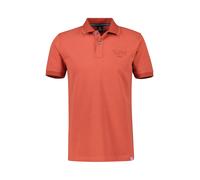 Poloshirt LERROS "Poloshirt in Melange Optik", Herren, Gr. 6XL, rot (deep coral rot), 100% Baumwolle, ohne Ausschnitt, Shirts (92995931-6XL) deep coral rot