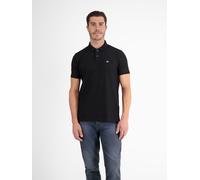 Poloshirt LERROS, Herren, Gr. 3XL, schwarz, Single Jersey, Obermaterial: 60% Baumwolle, 40% Polyester, unifarben, normal hüftbedeckend, Rundhals, Shirts, mit Logo-Stickerei, kurzarm (62348141-XXXL) sc