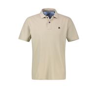 Poloshirt LERROS "Poloshirt mit COOL & DRY in GROSSEN GRÖSSEN", Herren, Gr. 5XL, soft stone, 60% Baumwolle, 40% Polyester, ohne Ausschnitt, Shirts, Übergröße, Feuchtigkeitsregulierend, angenehm kühl, 
