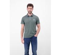 Poloshirt LERROS "Poloshirt mit Fineliner-Optik, 100 % Baumwolle", Herren, Gr. M, storm grau, 100% Baumwolle, ohne Ausschnitt, Shirts (64037000-M) storm grau