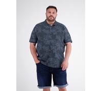 LERROS Poloshirt mit Print und Flachstrickkragen, große Größen - Classic Navy 4XL