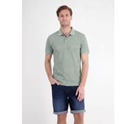 Poloshirt LERROS "Poloshirt mit rautenförmigem Jaquard-Muster in 2-Tone-Optik", Herren, Gr. M, bay grün, 71% Baumwolle, 29% Polyester, ohne Ausschnitt, Shirts (18131709-M) bay grün