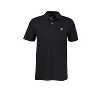 Poloshirt LERROS "Poloshirt mit Waffelstruktur, grosse Größen", Herren, Gr. 5XL, schwarz, 100% Baumwolle, ohne Ausschnitt, Shirts (29582456-5XL) schwarz