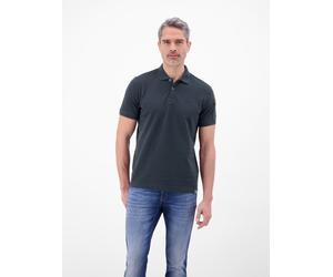 Poloshirt LERROS "Poloshirt, unifarben aus gestreiftem Piqué-Gewebe", Damen, Gr. 3XL, classic navy, 100% Baumwolle, ohne Ausschnitt, Shirts (42078728-XXXL) classic navy