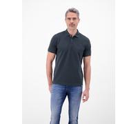 Poloshirt LERROS "Poloshirt, unifarben aus gestreiftem Piqué-Gewebe", Damen, Gr. L, classic navy, 100% Baumwolle, ohne Ausschnitt, Shirts (42078728-L) classic navy
