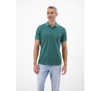 LERROS Poloshirt, unifarben aus gestreiftem Piqué-Gewebe - Soft Teal L