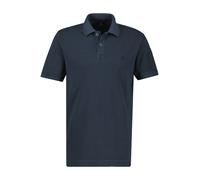 LERROS Poloshirt, unifarben aus gestreiftem Piqué-Gewebe - Classic Navy XL