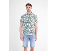 LERROS Sommerliches Poloshirt mit angesagtem, floralem Printmuster - Broken White XXL
