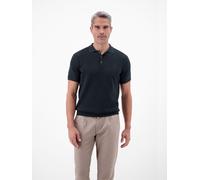 LERROS Unifarbenes Poloshirt in Strukturqualität - Classic Navy XXL