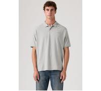 Poloshirt LEVI'S, Damen, Gr. L, grau (mid tone grau heathe), Piqué, Obermaterial: 100% Baumwolle, unifarben, regular fit hüftbedeckend, Rundhals, Shirts Poloshirt, mit Logo-Stickerei (46254514-L)