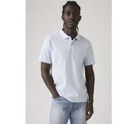 Poloshirt LEVI'S, Herren, Gr. M, weiß (garment dye niagara mist), Piqué, Obermaterial: 100% Baumwolle, regular fit hüftbedeckend, Rundhals, Shirts, mit Logo-Stickerei (28786557-M) garment dye niagara