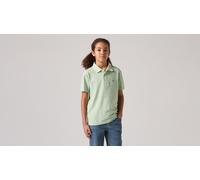 Poloshirt LEVI'S KIDS "LVB BACK NECK TAPE POLO", Mädchen, Gr. 10 (140), cameo grün, Single Jersey, Obermaterial: 100% Baumwolle, Shirts, for BOYS (35280223-10) cameo grün