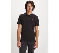 Poloshirt LEVI'S "LE SLIM HOUSEMARK POLO", Herren, Gr. M, schwarz (meteorite), Piqué, Obermaterial: 96% Baumwolle, 4% Elasthan, slim fit, Shirts Poloshirt (85778368-M)