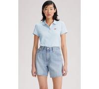 Poloshirt LEVI'S "Slim Polo Neutrals", Damen, Gr. M38, blau (skyway), Jersey, Obermaterial: 95% Baumwolle, 5% Elasthan, slim fit normal, ohne Ausschnitt, Shirts (64131000-M) skyway