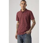 Poloshirt LEVI'S "LEVIS HM POLO", Herren, Gr. M, ebba geo oxblood pique, Jersey, Obermaterial: 100% Baumwolle, regular fit, Shirts, mit Markenlogo auf der Brust (73945814-M) ebba geo oxblood pique