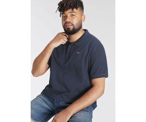 Poloshirt LEVI'S PLUS "BIG O.G. BATWING POLO", Herren, Gr. 5XL (76/78), blau (schwarz, blau), Piqué, Obermaterial: 100% Baumwolle, normal, ohne Ausschnitt, Bündchen, Shirts (90015958-5XL) schwarz, bla