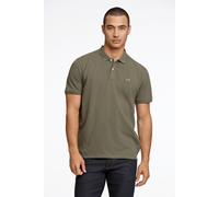 Poloshirt LINDBERGH "Lindbergh Poloshirt", Herren, Gr. S, grün (army 223), Oberstoff: 95% Baumwolle, 5% Elasthan, lässig geschnitten, Rundhals, Kurzarm, Shirts (93422740-S) army 223