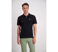 Poloshirt LINDBERGH "Poloshirt Relaxed Fit", Herren, Gr. XL, schwarz, Obermaterial: 95% Baumwolle, 5% Elasthan, unifarben, lässig geschnitten, Rundhals, Shirts (23058310-XL) schwarz