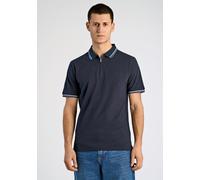 Poloshirt LINDBERGH "Lindbergh Poloshirt", Herren, Gr. L, blau (navy 424), Obermaterial: 100% Baumwolle, lässig geschnitten, Shirts (19074543-L) navy 424