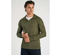Poloshirt LINDBERGH "Lindbergh Strickpullover", Herren, Gr. XXL, grün (army), Obermaterial: 80% Viskose, 20% Nylon, schmal, V-Ausschnitt, Shirts (23413949-XXL) army