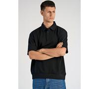 Poloshirt LINDBERGH "Poloshirt Oversize Fit", Herren, Gr. S, schwarz, Obermaterial: 85% Baumwolle, 15% Polyester, unifarben, oversize, Shirts (92863667-S) schwarz