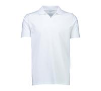 Poloshirt LINDBERGH "Poloshirt Relaxed Fit", Herren, Gr. L, weiß, Obermaterial: 95% Baumwolle, 5% Elasthan, unifarben, lässig geschnitten, V-Ausschnitt, Shirts (84084407-L) weiß