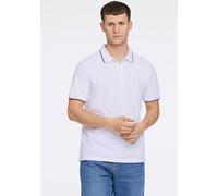 Poloshirt LINDBERGH "Poloshirt Relaxed Fit", Herren, Gr. L, weiß (weiß wave), Obermaterial: 100% Baumwolle, unifarben, lässig geschnitten, Rundhals, Shirts (11751035-L) weiß wave