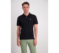 Poloshirt LINDBERGH, Herren, Gr. XXL, schwarz, Single Jersey, Obermaterial: 95% Baumwolle, 5% Elasthan, unifarben, casual, regular fit hüftbedeckend, Rundhals, Kurzarm Bündchen, Shirts, mit Logosticke