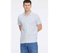 Poloshirt LINDBERGH "Poloshirt Slim Fit", Herren, Gr. L, weiß (pastel blau 125), Obermaterial: 95% Baumwolle, 5% Elasthan, unifarben, schmal, Shirts (30544404-L) pastel blau 125