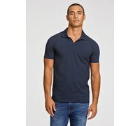 Lindbergh Slim Fit Poloshirt mit V-Ausschnitt in Marine, Größe XXL
