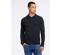 Poloshirt LINDBERGH "Strickpullover Slim Fit", Herren, Gr. L, navy, Obermaterial: 80% Viskose, 20% Nylon, unifarben, schmal, V-Ausschnitt, Shirts (19981205-L) navy