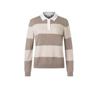Poloshirt MAERZ MUENCHEN "Maerz Muenchen 319201 Poloshirt Damen Bekleidung", Damen, Gr. 42, beige (braun), 55% Wolle (Merino), 45% Baumwolle, Shirts (50329753-42) braun
