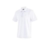 Poloshirt MAIER SPORTS "Ulrich", Herren, Gr. 5XL, weiß, 100% Polyester, Rundhals, Shirts, Herren Polo kurzarm, leichtes Shirt, Funktionsshirt mit Kragen Reg Fit (17665302-5XL) weiß