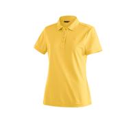 Poloshirt MAIER SPORTS "Ulrike", Damen, Gr. 36, hellgelb, 100% Polyester, Rundhals, Shirts, Damen Polo kurzarm, leichtes Shirt, Funktionsshirt mit Kragen, Reg Fit (97865747-36) hellgelb