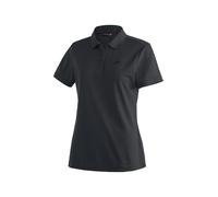 Maier Sports Damen Poloshirt Ulrike - Leichtes Piqué, dryprotec, atmungsaktiv, Schwarz 42