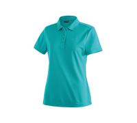 Poloshirt MAIER SPORTS "Ulrike", Damen, Gr. 44, rauchtürkis, 100% Polyester, Rundhals, Shirts, Damen Polo kurzarm, leichtes Shirt, Funktionsshirt mit Kragen, Reg Fit (18286826-44) rauchtürkis