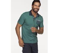 Poloshirt MAN'S WORLD, Herren, Gr. 3XL (64/66), grün (smaragdgrün), Piqué, Obermaterial: 100% Baumwolle. Gewebtes Material: 100% Baumwolle, bedruckt, unifarben, regular fit, Shirts, Kurzarm, mit Polok