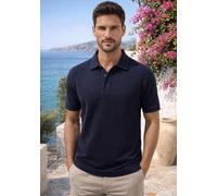 Poloshirt MAN'S WORLD, Herren, Gr. 40/42 (XS), blau (marine), Piqué, Obermaterial: 100% Baumwolle, unifarben, Basic, regular fit, Rundhals, Flachstrickbündchen, Shirts, Kurzarm, lockere Passform, unif
