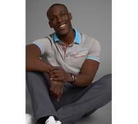 Poloshirt MAN'S WORLD, Herren, Gr. 5XL (72/74), grau, Piqué, Obermaterial: 100% Baumwolle, bedruckt, normal, Shirts, Kurzarm, lässige Passform, bedruckt, Polokragen (70591124-5XL) grau