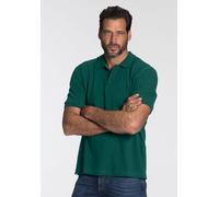 Poloshirt MAN'S WORLD, Herren, Gr. 64 (3XL), grün (dunkelgrün), Piqué, Obermaterial: 100% Baumwolle, unifarben, Basic, regular fit, Rundhals, Flachstrickbündchen, Shirts, Kurzarm, lockere Passform, un
