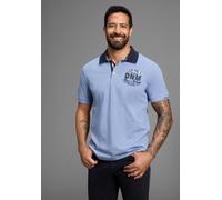 Poloshirt MAN'S WORLD, Herren, Gr. M (48/50), blau, Piqué, Obermaterial: 100% Baumwolle. Gewebtes Material: 100% Baumwolle, bedruckt, unifarben, regular fit, Shirts, Kurzarm, mit Polokragen, für sport