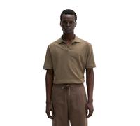 Poloshirt MARC O'POLO "aus Baumwoll-Leinen-Mix", Damen, Gr. L, schwarz nickle, Obermaterial: 80% Baumwolle, 20% Leinen, unifarben, regular fit, Shirts (29269215-L) schwarz nickle