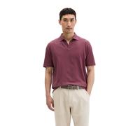 Poloshirt MARC O'POLO "aus Baumwoll-Leinen-Mix", Damen, Gr. M, acai rot, Obermaterial: 80% Baumwolle, 20% Leinen, unifarben, regular fit, Shirts (18188857-M) acai rot