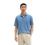 Poloshirt MARC O'POLO "aus Baumwoll-Leinen-Mix", Damen, Gr. XL, provincial blau, Obermaterial: 80% Baumwolle, 20% Leinen, unifarben, regular fit, Shirts (39171911-XL) provincial blau