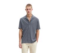 Poloshirt MARC O'POLO "aus Baumwoll-Leinen-Mix", Herren, Gr. XL, grau (faded blau), Obermaterial: 80% Baumwolle, 20% Leinen, unifarben, regular fit, Shirts (27059624-XL) faded blau