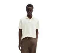 Poloshirt MARC O'POLO "aus Baumwoll-Leinen-Mix", Herren, Gr. XL, weiß (silky weiß), Obermaterial: 80% Baumwolle, 20% Leinen, unifarben, regular fit, Shirts (79084317-XL) silky weiß